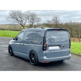 VW Caddy 2021 On SWB Trapeziod Side Bars in Gloss Black